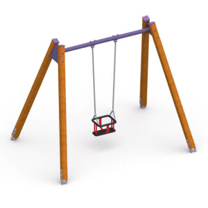 FUN HD-002 HUŚTAWKA WAHADŁOWA DREWNIANA POJEDYŃCZA – 2M