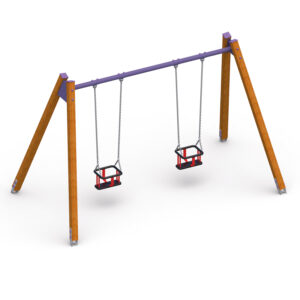 FUN HD-004 HUŚTAWKA WAHADŁOWA DREWNIANA PODWÓJNA – 2,5M