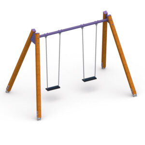 FUN HD-004 HUŚTAWKA WAHADŁOWA DREWNIANA PODWÓJNA – 2,5M