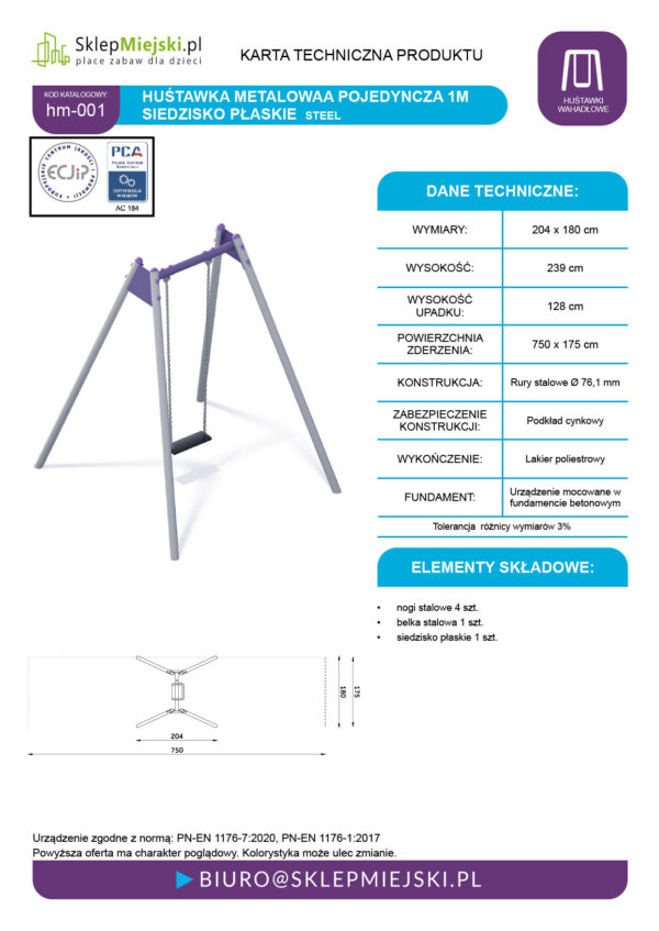 Karta techniczna produktu HM-001