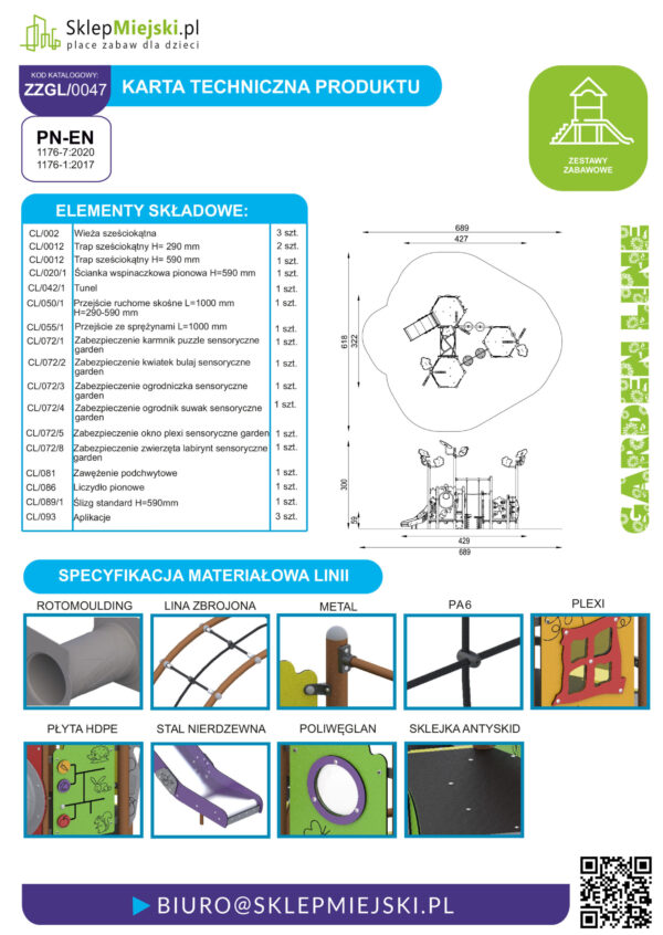 Karta techniczna produktu ZZGL-0047 strona 1