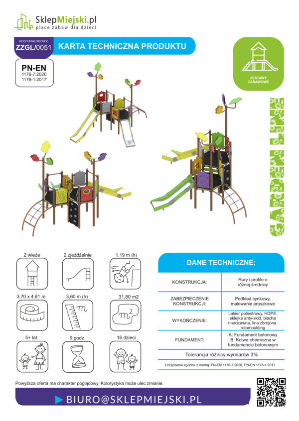 Karta techniczna produktu ZZGL-0051 strona 1