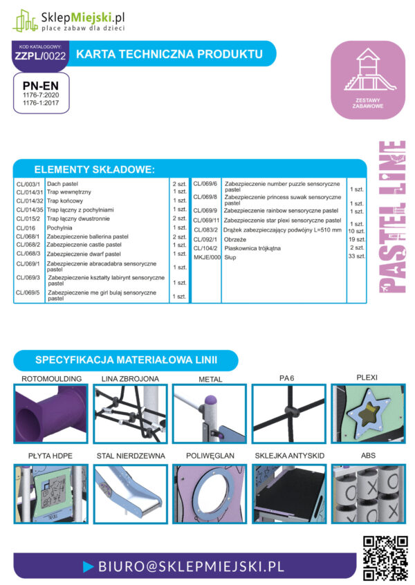 Karta techniczna produktu ZZPL-0022 strona 1