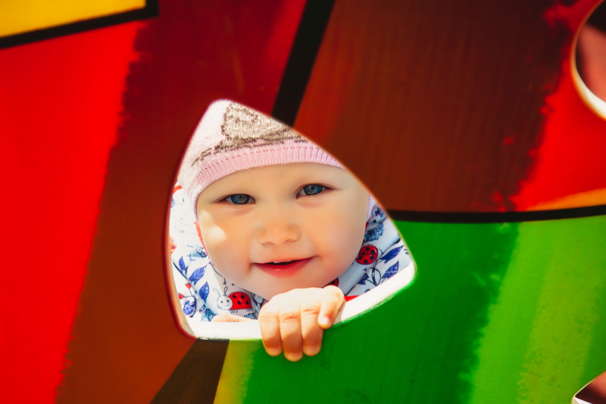 A little girl on the playground