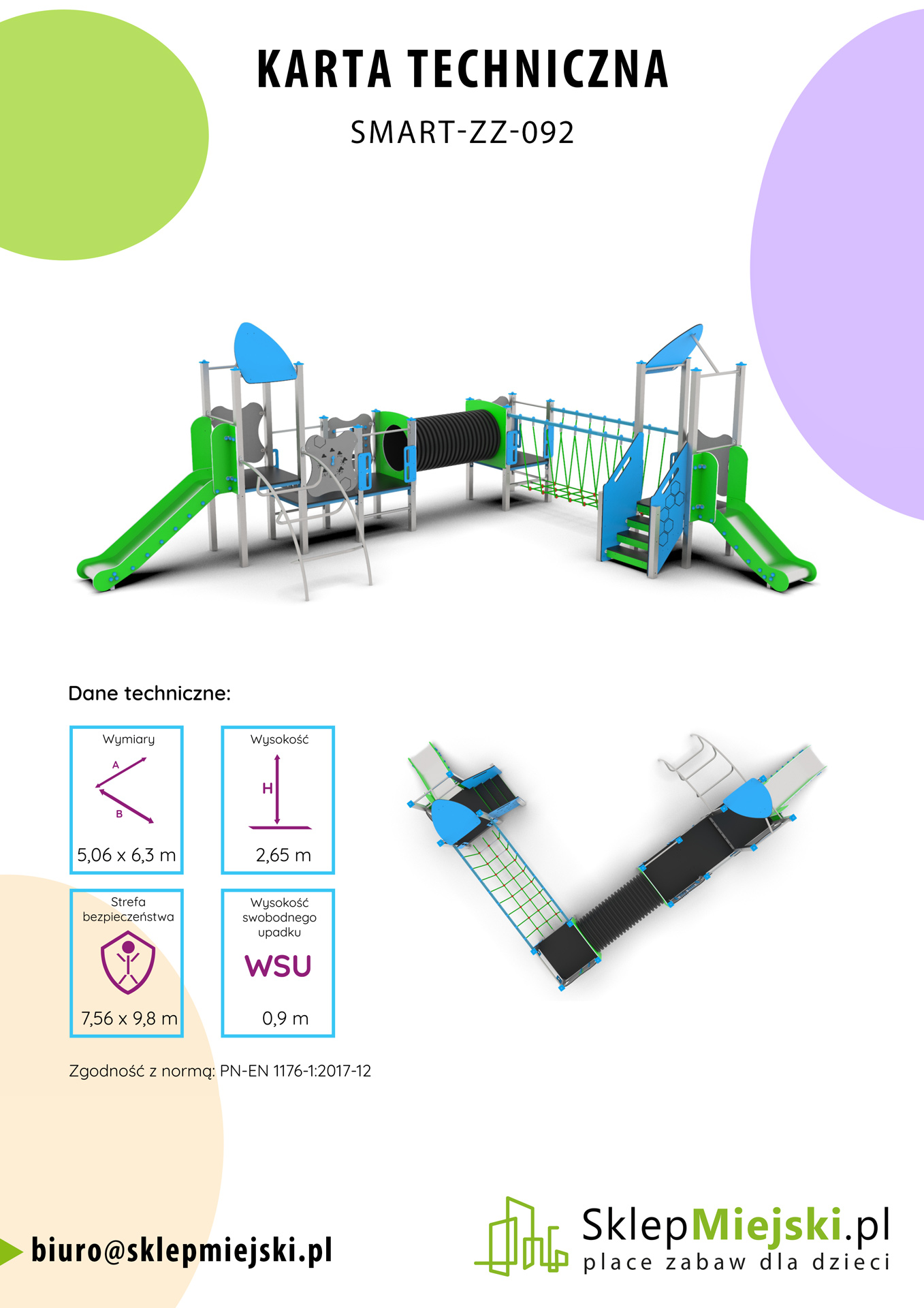 Zestaw Wielowieżowy Linarium Wspinaczka ślizg Plac Zabaw SMART-ZZ-092 ...