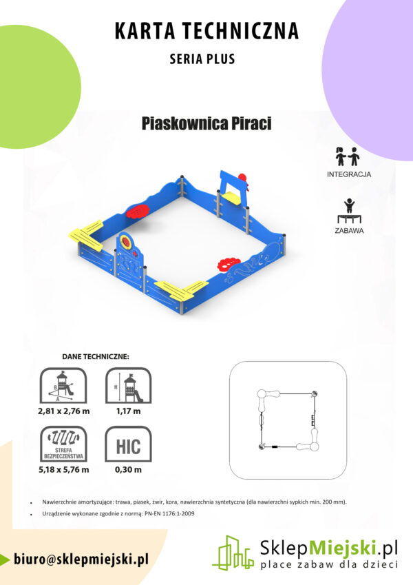 PLUS piaskownica PIRACI METAL Lux HDPE - obrazek 2