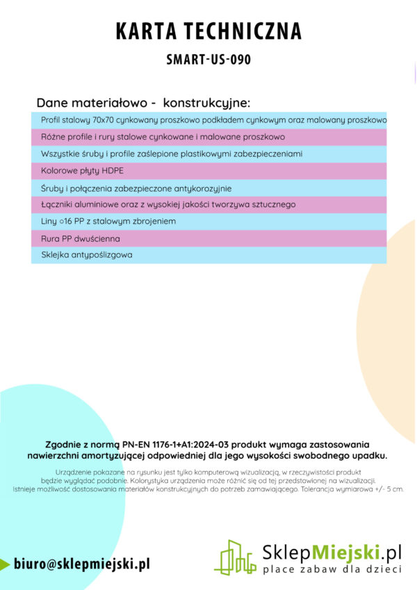 SMART-US-090 tor przeszkód z certyfikatem SklepMiejski.pl