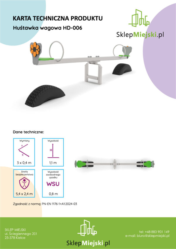 Karta techniczna produktu HD-006-V3, strona 1