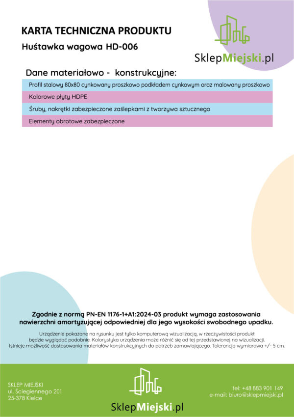 Karta techniczna produktu HD-006-V3, strona 2